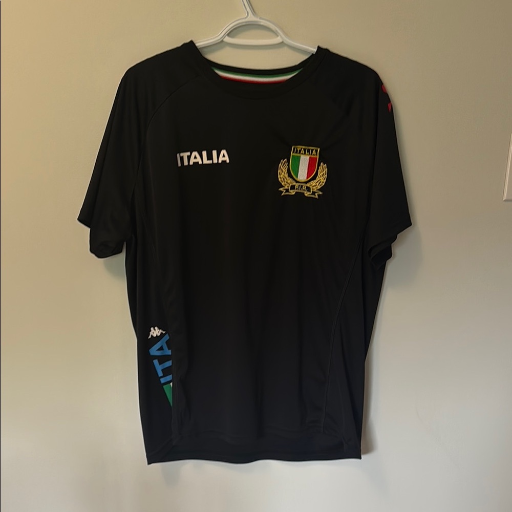 Kappa Italia Black Rugby Shirt